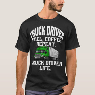 T-shirt Gros Camion Conducteur Hommes Camion Vintage Pour