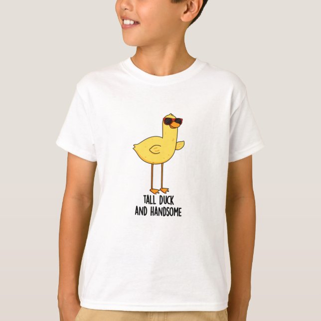 T-shirt Gros Canard Et Belle Chatte Animale Drôle (Devant)