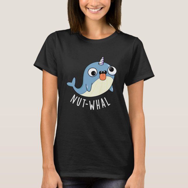 T-shirt Gros-cétacés Drôle Jeu Narwhal BG foncé (Devant)