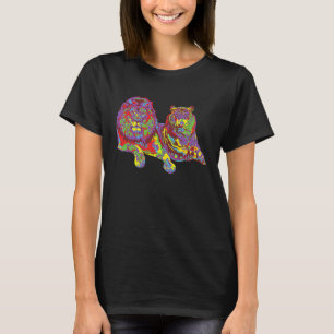 T-shirt Gros Chat Animaux Lion & Tiger Chilling en Psyched