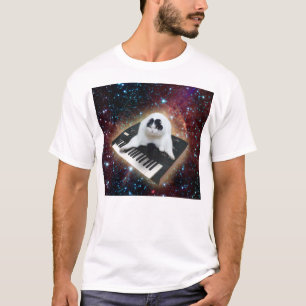 T-shirt Gros chat de l'espace de clavier