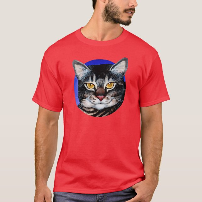 T-shirt Gros chat peint (Devant)