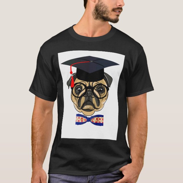 T-shirt Gros chien pug gradué (Devant)