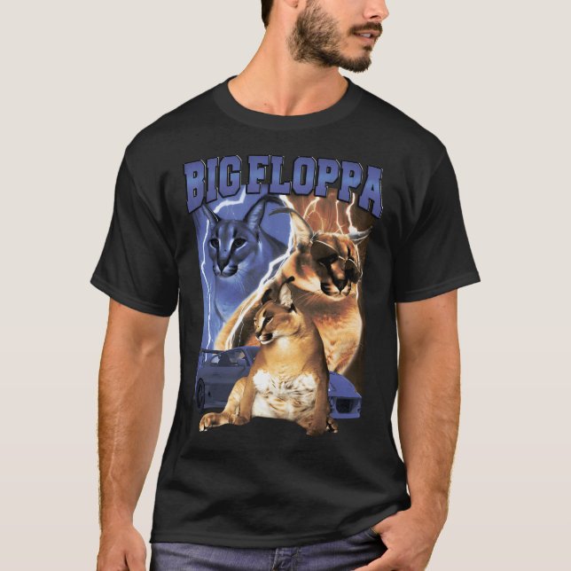 T-shirt Gros Floppa rap Vintage (Devant)
