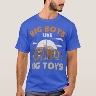 T-shirt Gros Garçons Comme Gros Jouets Trucker Truck Drive