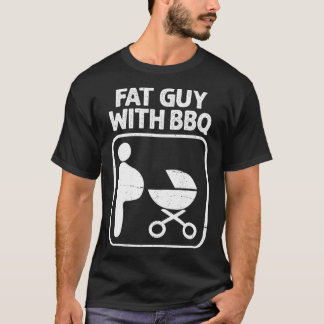 T-shirt Gros gars avec barbecue