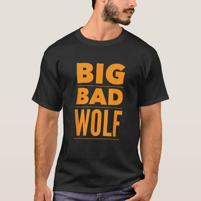 T-shirt Gros Mauvais Loup Drôle Halloween T Costume Chemis (Devant)