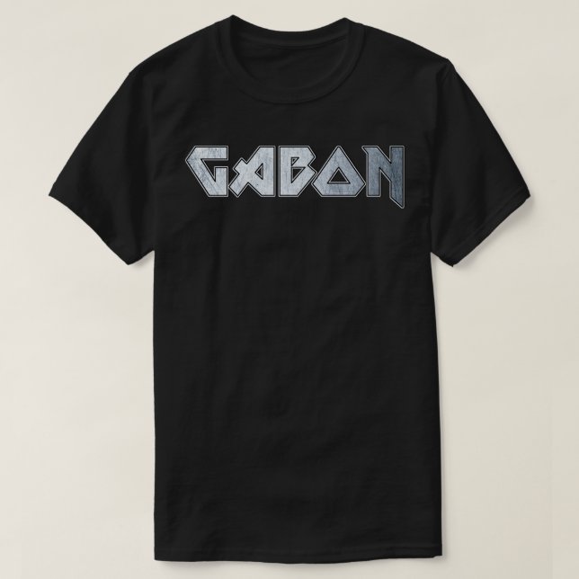 T-shirt Gros métal Gabon (Design devant)
