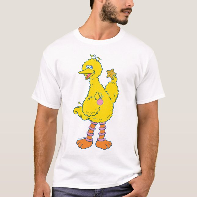 T-shirt Gros Oiseaux tenant des ornements de Noël (Devant)