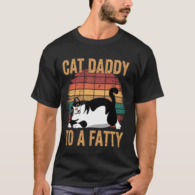 T-shirt Gros Papa Chat Roulant De Gros (Devant)