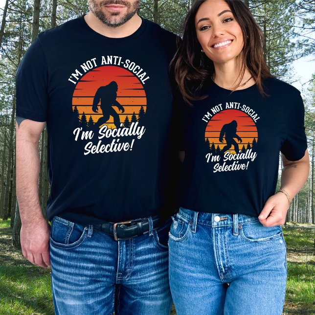 T-shirt Gros Pied Drôle Pas Anti Social Socialement Sélect (Créateur téléchargé)