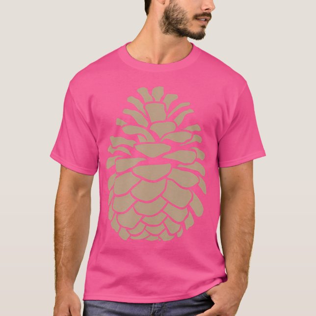T-shirt Gros Pin du Cône Pinecone Forêt Camping Nature (Devant)