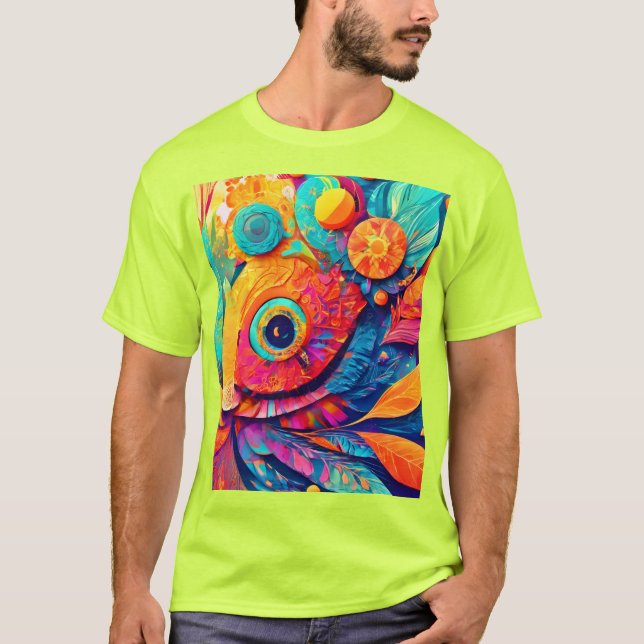 T-shirt Gros plan De La Feuille En Forme D'Oeil (Devant)
