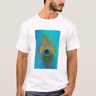 T-shirt Gros plan de plume de paon