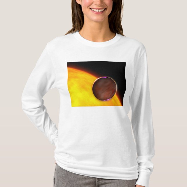 T-shirt Gros plan d'une planète extrasolaire (Devant)