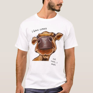 T-shirt Gros plan - J'aime les vaches - texte modifiable