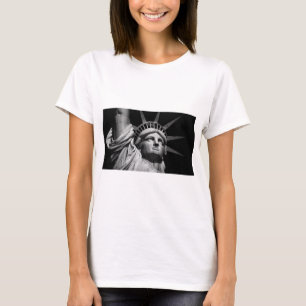 T-shirt Gros plan Statue blanche noire de la Liberté New Y