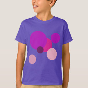 T-shirt Gros pois de style années 70 en violet
