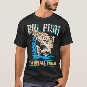 T-shirt Gros Poisson dans un Petit Étang
