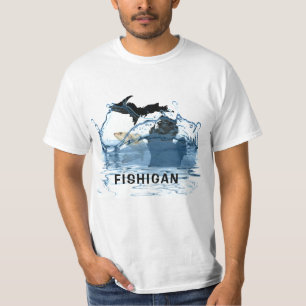 T-shirt Gros poissons et état du Michigan