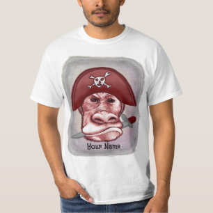 T-shirt Gros Singe Pirate Méchant