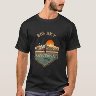 T-shirt Gros Sky Retro Vintage Randonnée - Big Sky Sou