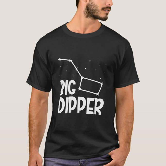 T-shirt Gros Stargazage de l'espace de constellation de di (Devant)