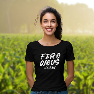 T-shirt Gros Végétan féroce, Minimaliste