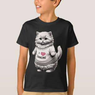 T-shirt Gros Ventre Cute Gros Chat Art Design Gros Kitten 