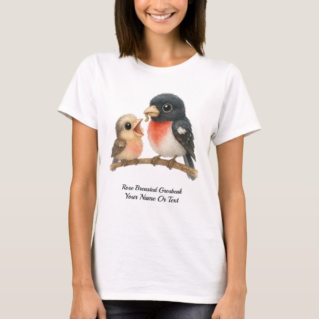 T-shirt Grosbeak à poitrine Rose (Devant)