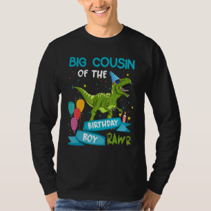 T-shirt Grosse Cousin De L'Anniversaire Garçon Rawr Rex Di