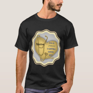 T-shirt Grosse infirmière au coeur jaune