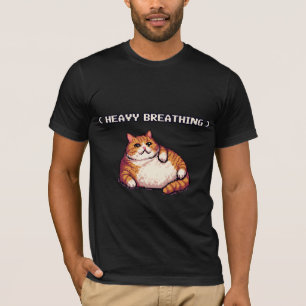 T-shirt Grosse respiration grasse mème de chat pixel art