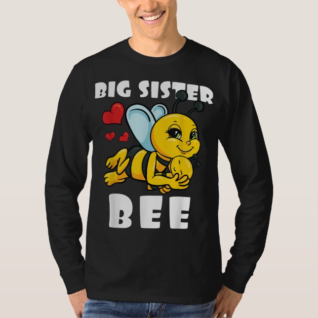T-shirt Grosse Soeur Abeille Aime Correspondant Vêtements  (Devant)