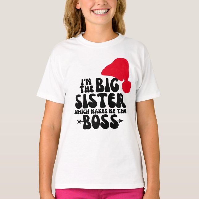 T-shirt Grosse Soeur Big Boss Noël (Devant)