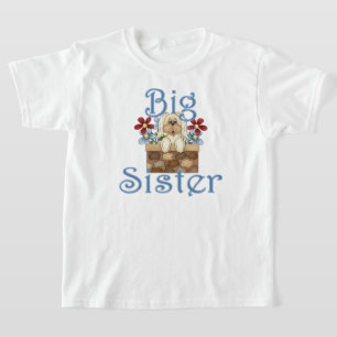 T-shirt Grosse Soeur Fluffy Pup Whimsical Chien