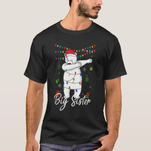 T-shirt Grosse Soeur Ours Éclairage à l'éclair Père Noël C
