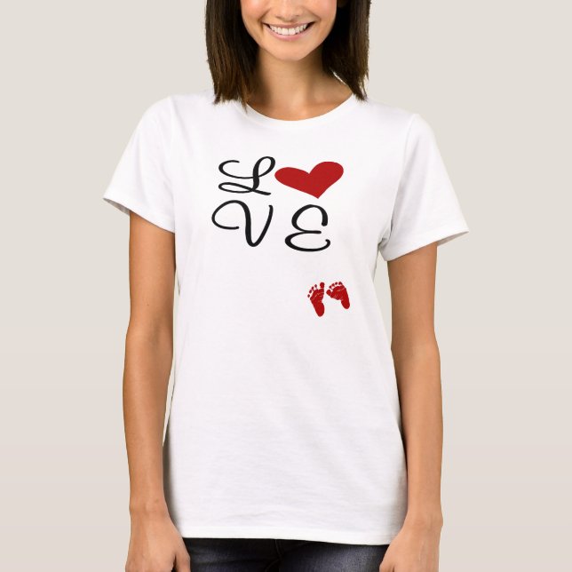 T-shirt Grossesse amour maternité (Devant)