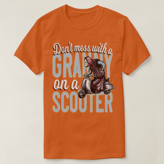 T-shirt Grossesse amusante sur un scooter (Design devant)