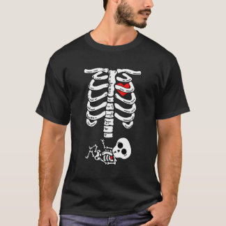 T-shirt Grossesse de squelette Halloween S Pour