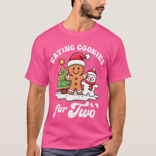 T-shirt Grossesse de vacances Pregnancy Manger Cookies pou (Devant)
