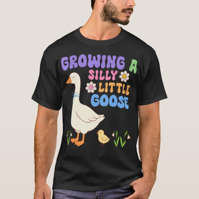 T-shirt Grossesse d'une petite oie ridicule (Devant)