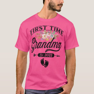 T-shirt Grossesse Faire-part première fois grand-mère est