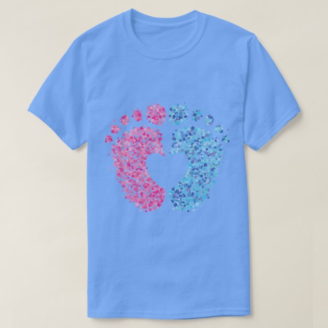 T-shirt Grossesse Mère Mère Mère Pieds bébé 2 (Design devant)