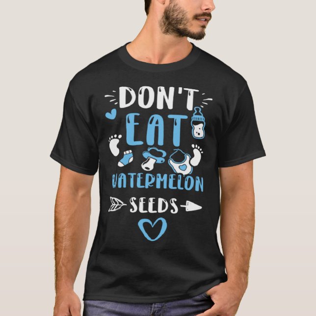 T-shirt Grossesse Ne mangez pas de graines de pastèque Béb (Devant)