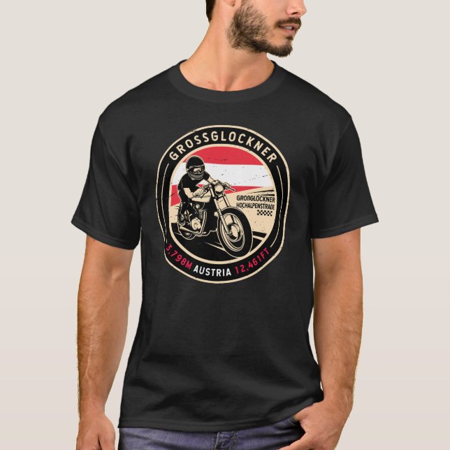 T-shirt Grossglockner | Autriche | Motorcycle (Devant)