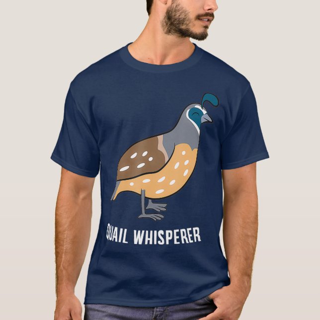 T-shirt Grotte amusante Quail Whisperer Love Quails (Devant)