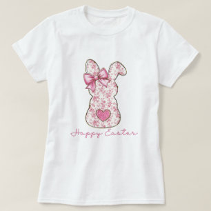 T-shirt Grotte de Pâques rose florale Coquette Bow