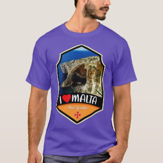 T-shirt Grottes Bleues De Malte En Été