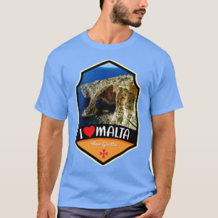 T-shirt Grottes Bleues De Malte En Été